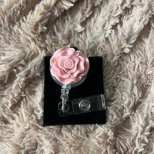 Pink Rose Badge Reel